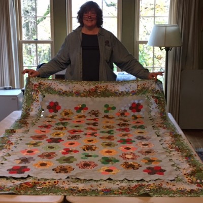 Jean and her quilt